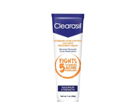 CLEARASIL Stubborn Acne Control 5 In 1 Spot Treatment Cream كريم موضعي لعلاج حبوب البشرة on Sale