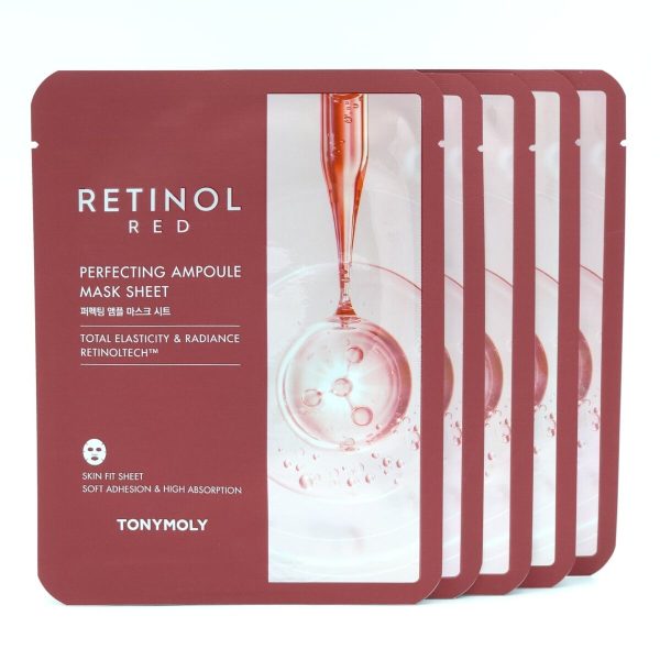 TONYMOLY Red Retinol Perfecting Ampoule Mask Set مجموعة اقنعة ورقية Online Hot Sale