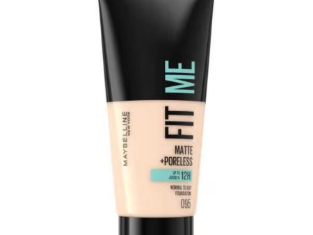 MAYBELLINE Fit Me Matt +poreless Up To 12H Normal To Oily Foundation كريم الاساس للبشرة العادية الى الدهنية من ميبيلين Hot on Sale