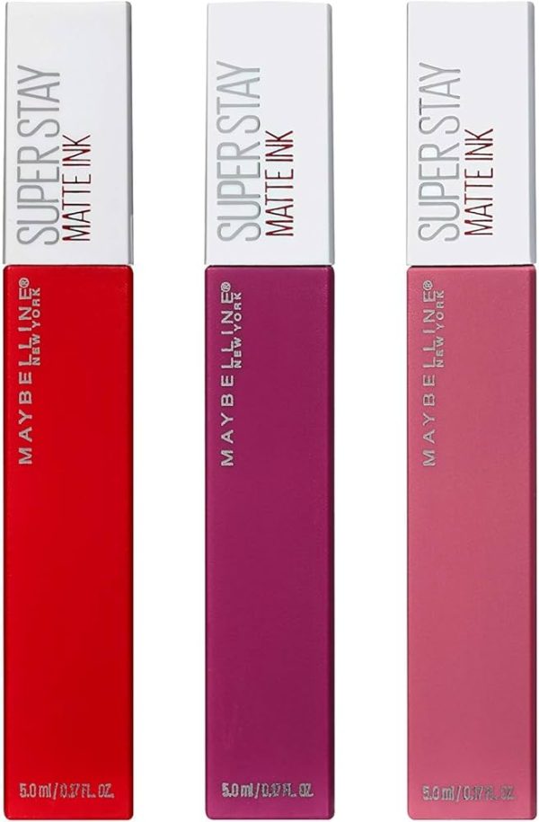 MAYBELLINE new york soper stay matte ink liquid lip color transfer proof up to 16 H wear بكج احمر الشفاه من ميبيلين الدرجات الاعلى مبيعاً Cheap