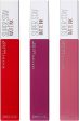 MAYBELLINE new york soper stay matte ink liquid lip color transfer proof up to 16 H wear بكج احمر الشفاه من ميبيلين الدرجات الاعلى مبيعاً Cheap