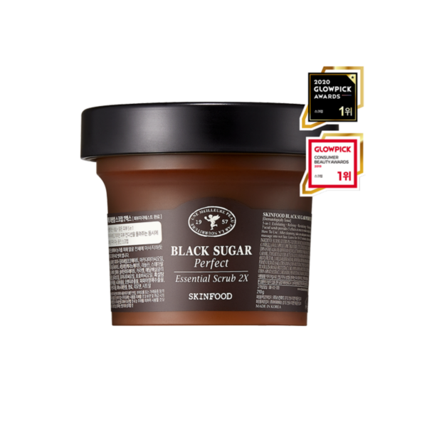 SKINFOOD BLACK SUGAR Perfect Essential Scrub 2X ماسك مقشر بالسكر الاسود Supply