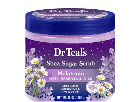 DR TEALS shea suger scrub melatonin with essential oils مقشر الجسم بالشيا والسكر والميلاتونين من دكتر تيلز Discount