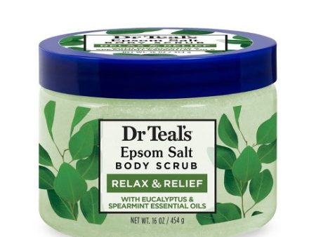 DR TEALS epsom salt scrub relax & relief with eucalyptus & spearmint essential oil مقشر الجسم بملح ايبسوم For Cheap