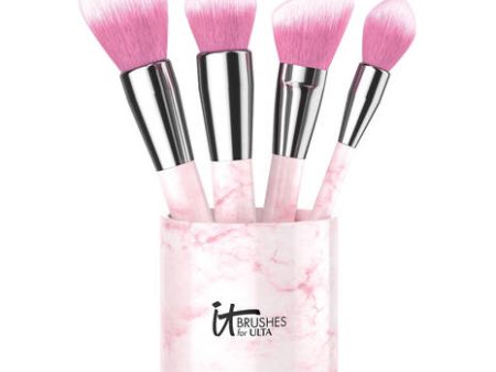 IT BRUSHS For Ultra Limited Edition Rose Marble Complexion Brush Set Supply