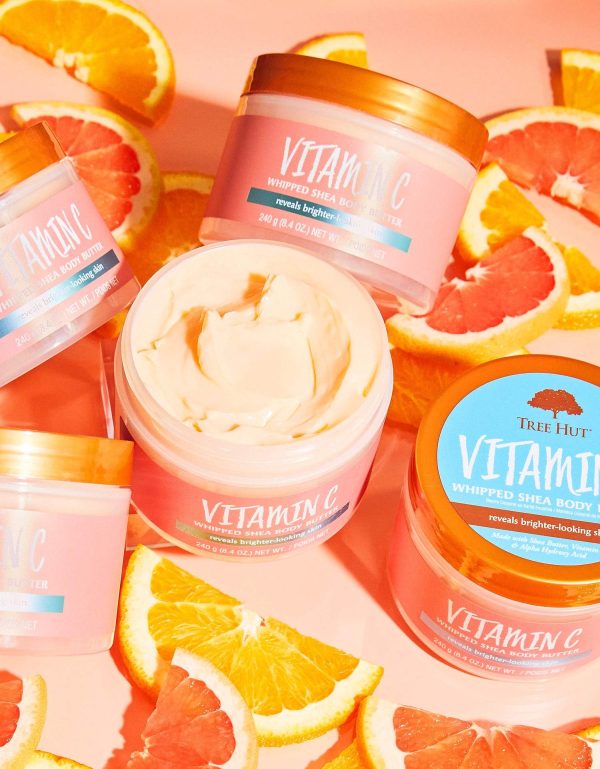 TREE HUT Whipped Shea Body Butter Vitamin C Reveals Brighter Looking Skin زبدة الجسم بالفيتامين سي on Sale