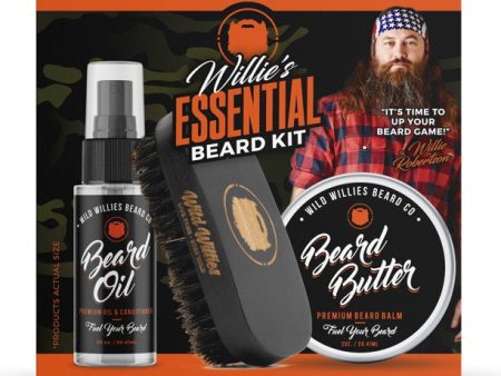 WILD WILLIES Essential Beard Kit, 3 piece Gift Set on Sale