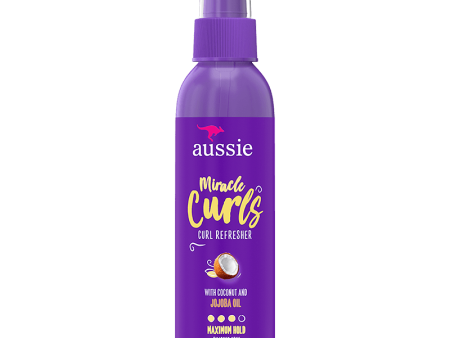 AUSSIE miracle curls refresher with coconut and jojoba oil maximum hold solocon free مست الشعر لتصفيف الخصل بجوز الهند من اوسي Fashion