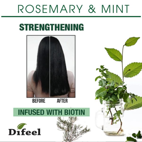 Difeel rosemary & mint shampoo infused with biotin شامبو الشعر بزيت اكليل الجبل والنعناع من ديفيل Supply