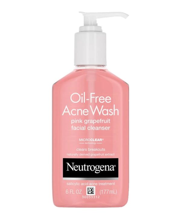 NEUTROGENA Oil Free Acne Wash Pink Grapefruit Facial Cleanser غسول البشرة لعلاج الحبوب من نيتروجينا For Discount