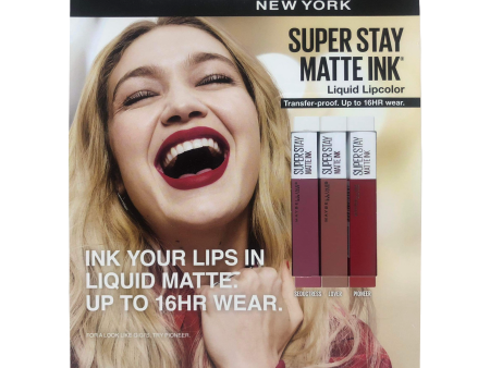 MAYBELLINE new york soper stay matte ink liquid lip color transfer proof up to 16 H wear بكج احمر الشفاه من ميبيلين الدرجات الاعلى مبيعاً Cheap