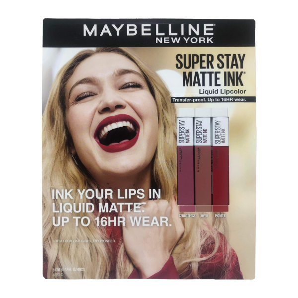 MAYBELLINE new york soper stay matte ink liquid lip color transfer proof up to 16 H wear بكج احمر الشفاه من ميبيلين الدرجات الاعلى مبيعاً Cheap