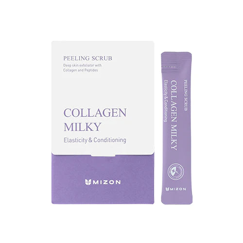 MIZON peeling scrub deep skin exfoliation with collagen and peptides collagen milky elesticity & hydration Online now