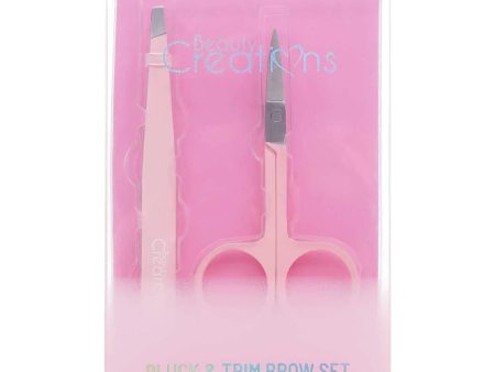 BEAUTY CREATIONS pluck & trim brow pink ket مجموعة ادوات للعناية بالحواجب For Sale