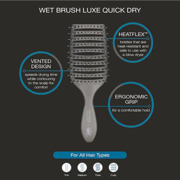 SEPHORA wet brush luxe quick dry heat flex bristles ideal for drying Online now