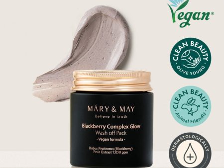 MARY & MAY believe in truth blackberry complex glow wash off pack youth & glow قناع البشرة بالتوت الاسود من ماري اند ماي Sale