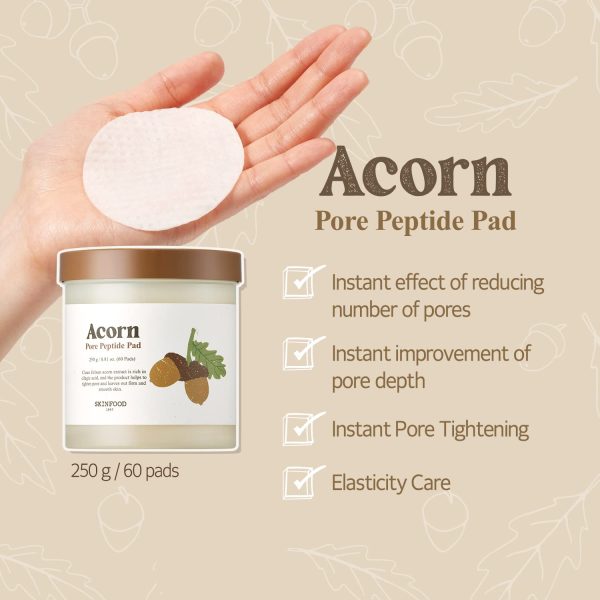 SKINFOOD Acorn Pore Peptide Pad باد التقشير For Sale