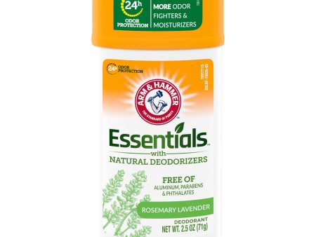 ARM & HAMMER Essentials With Natural Deodorizers Rosemary Lavender ديودرنت مزيل التعرق باللافندر For Discount