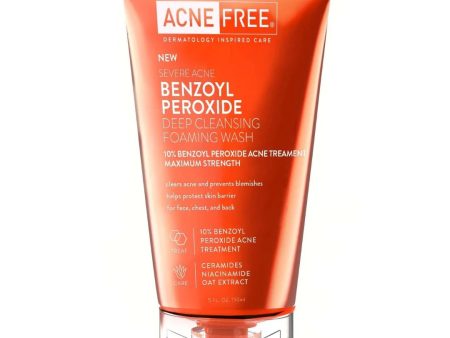 ACNE FREE sever acne benzoyl peroxide deep cleansing foaming wash maximum strength Sale