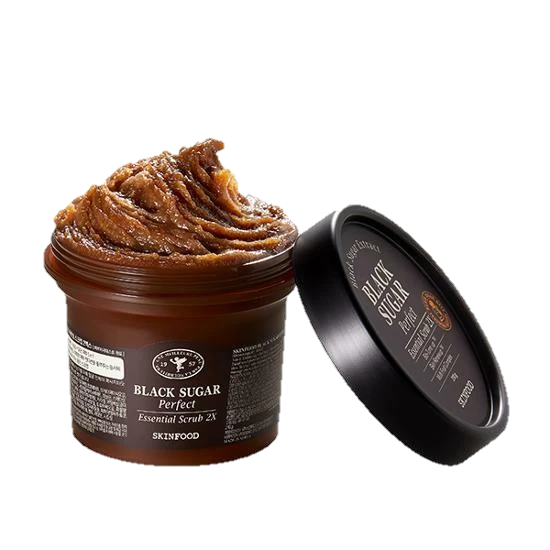 SKINFOOD BLACK SUGAR Perfect Essential Scrub 2X ماسك مقشر بالسكر الاسود Supply