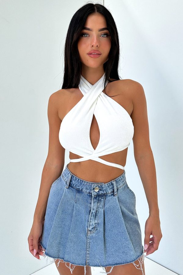 Jena Crop  - White on Sale