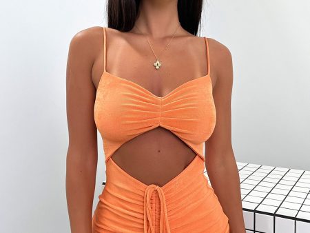 Billie Dress - Orange For Cheap