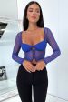 Kacey Long Sleeve Top - Royal Blue Online